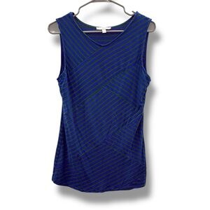 Kenar Blue Green Striped Tank Top‎ Women’s Size Large Casual Sleeveless